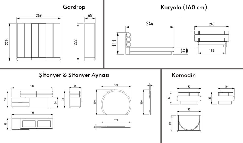 Milas Yatak Odası Takımı