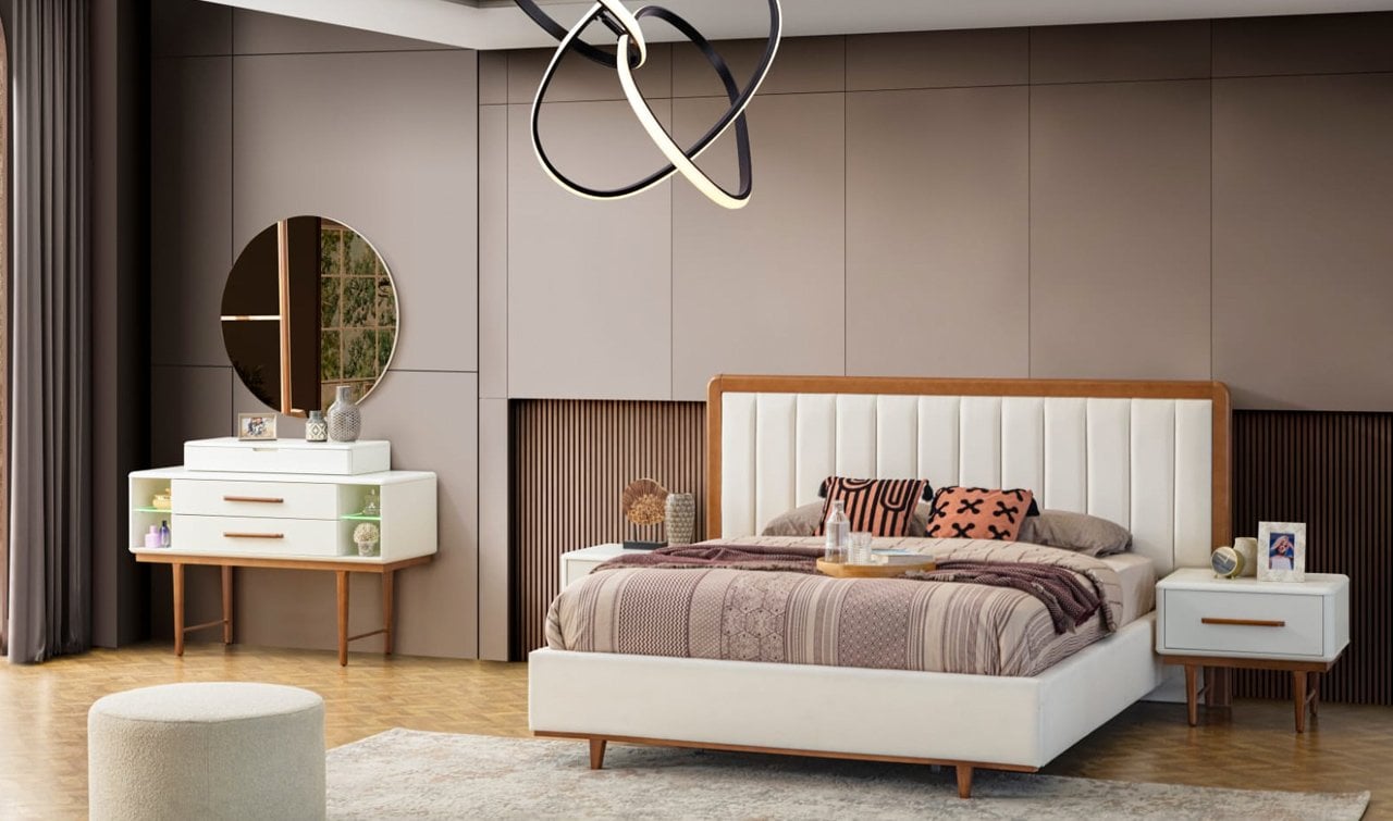Pier Modern Yatak Odası Takımı - Lake Boyalı & Bazalı