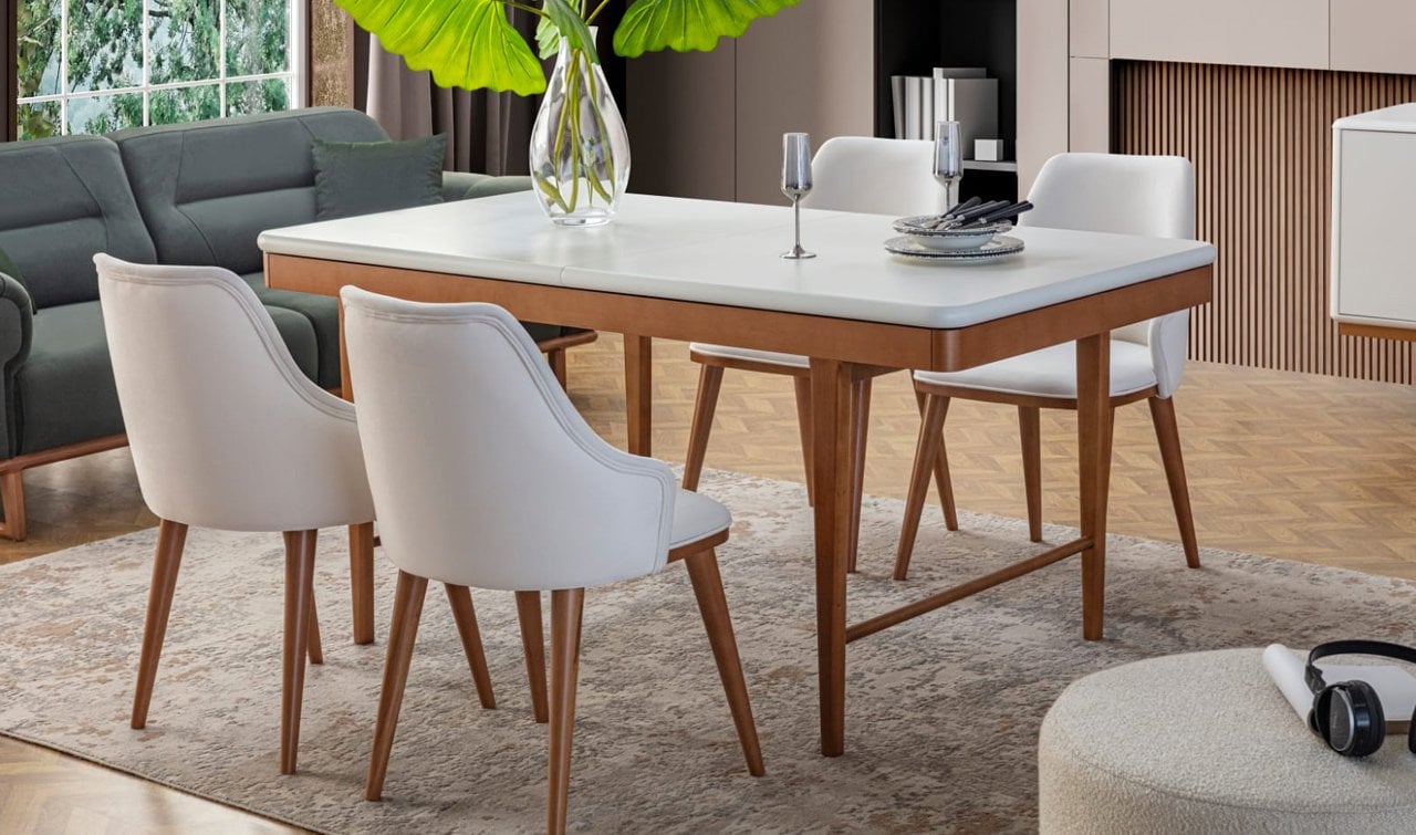 Pier Modern Yemek Odası Takımı - Lake boyalı