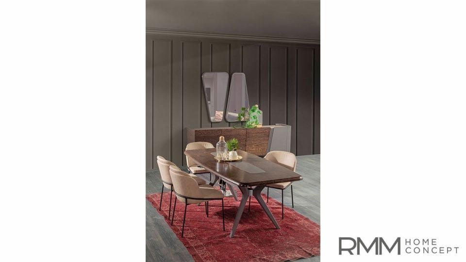 Pier Modern Yemek Odası Takımı - Lake boyalı Konsol