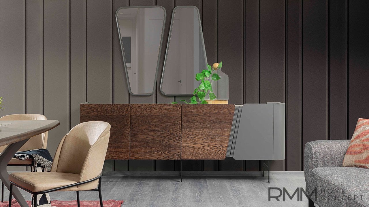 Pier Modern Yemek Odası Takımı - Lake boyalı Konsol