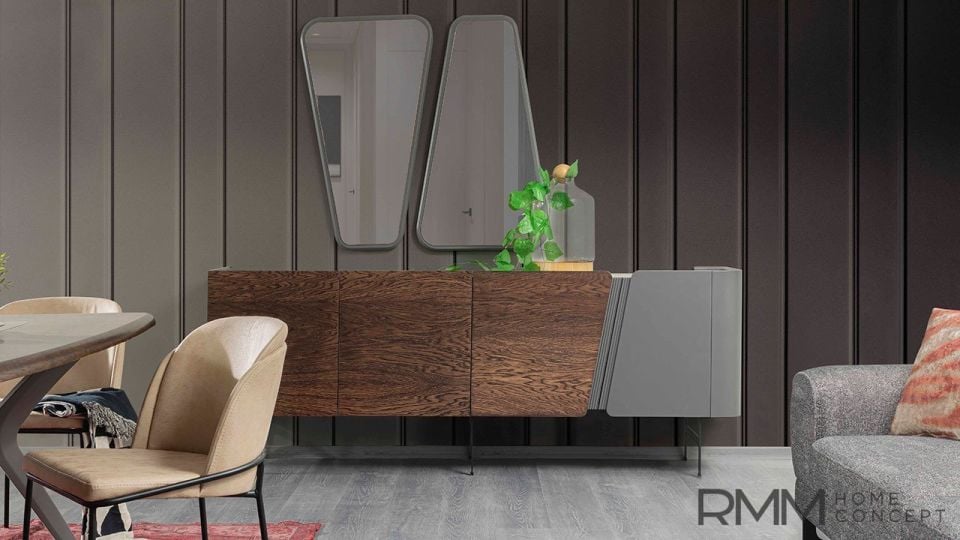 Pier Modern Yemek Odası Takımı - Lake boyalı Konsol