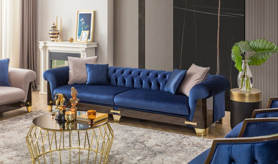 Nish Blue Chester Koltuk Takımı
