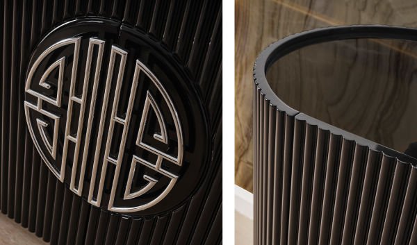 Gucci Luxury Yemek Odası Takımı - Krom & Siyah