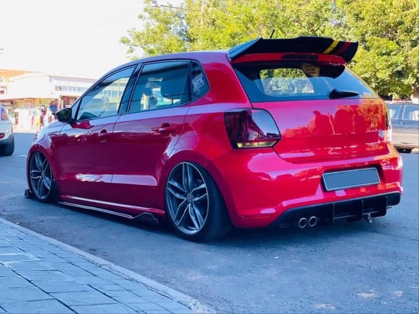 Vw polo 6r bagaj üstü spoiler oettinger pianoblack 2010+