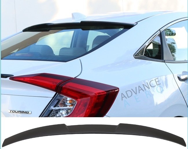 Honda civic fc5 uyumlu cam üstü spoiler yarasa tip siyah 2016 / 2022