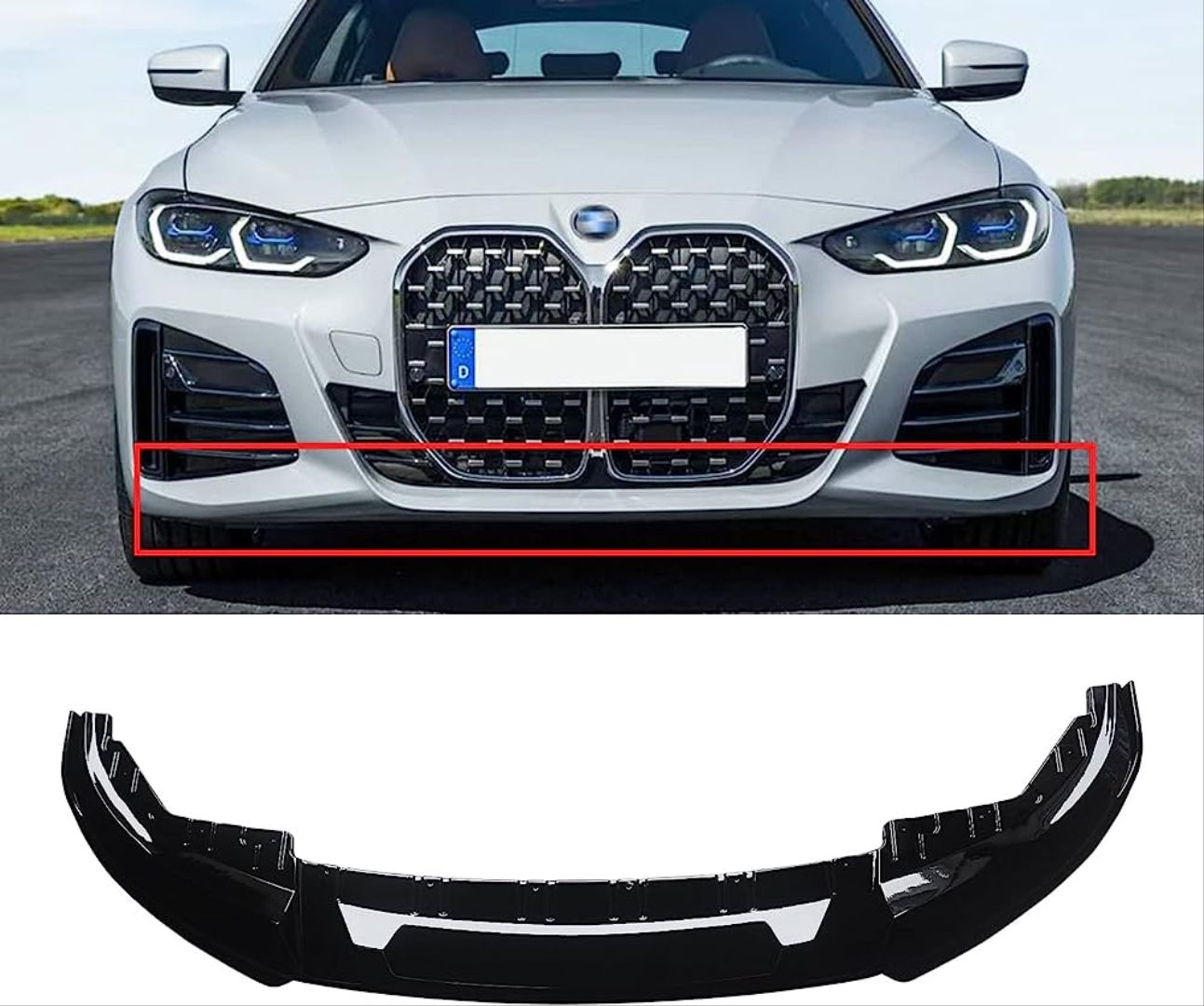 Bmw g26 ön tampon altı lip pianoblack m performance 2019+