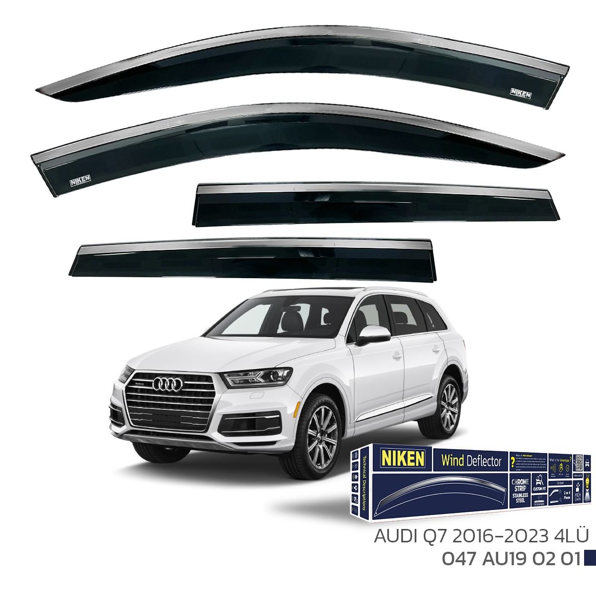 Audi q7 cam rüzgarlığı kromlu niken 2016 / 2023