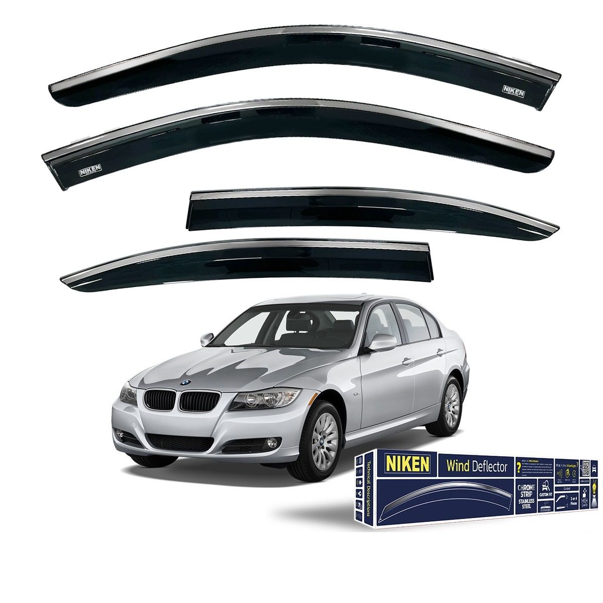 Bmw e90 cam rüzgarlığı kromlu niken 2005 / 2012