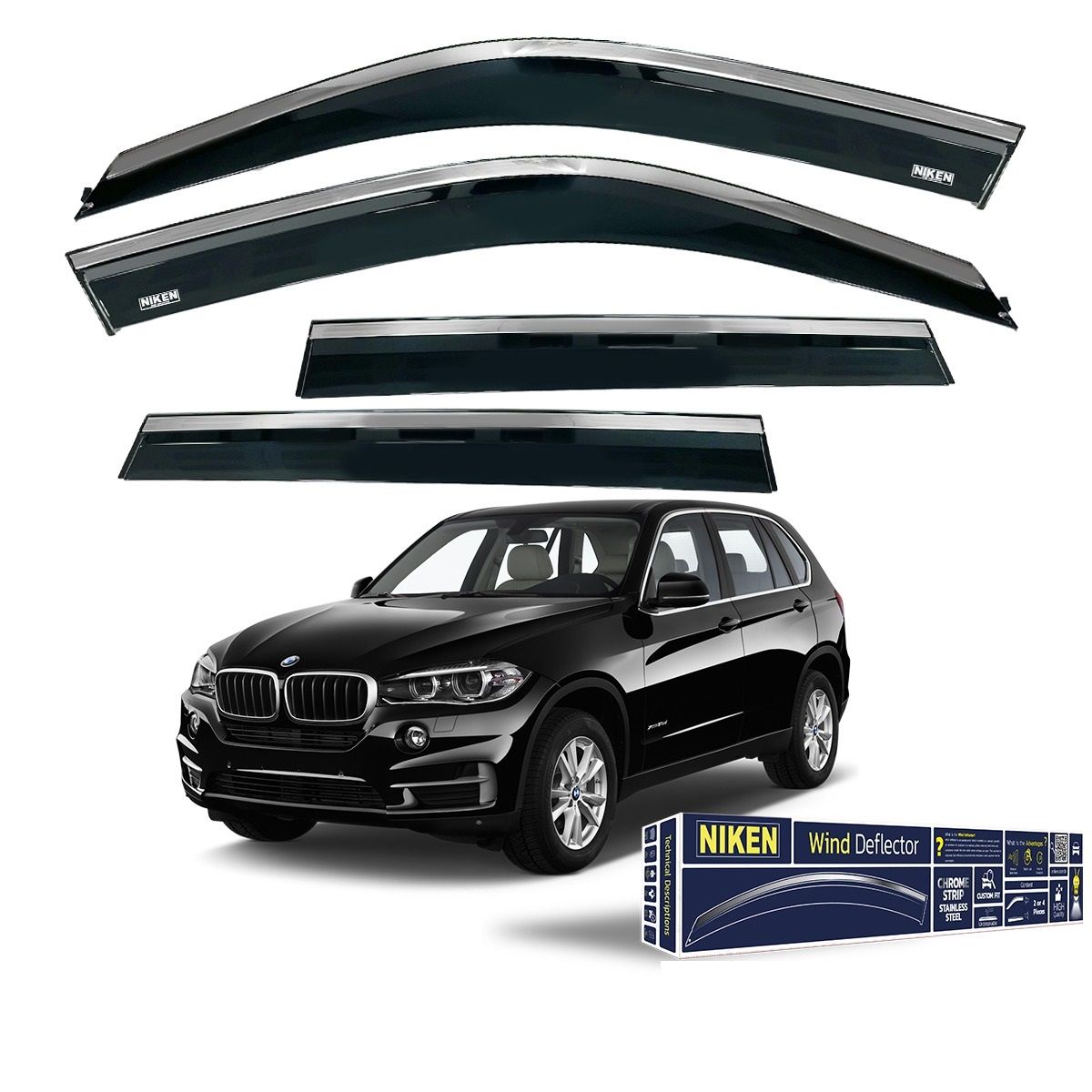 Bmw x5 f15 cam rüzgarlığı kromlu niken 2012 / 2017