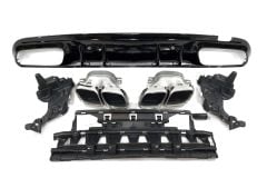 Mercedes w205 makyajlı c63 arka difüzör ve egzoz ucu krom 2019+