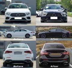 Mercedes w177 sedan a45 body kit tampon seti komple 2018+