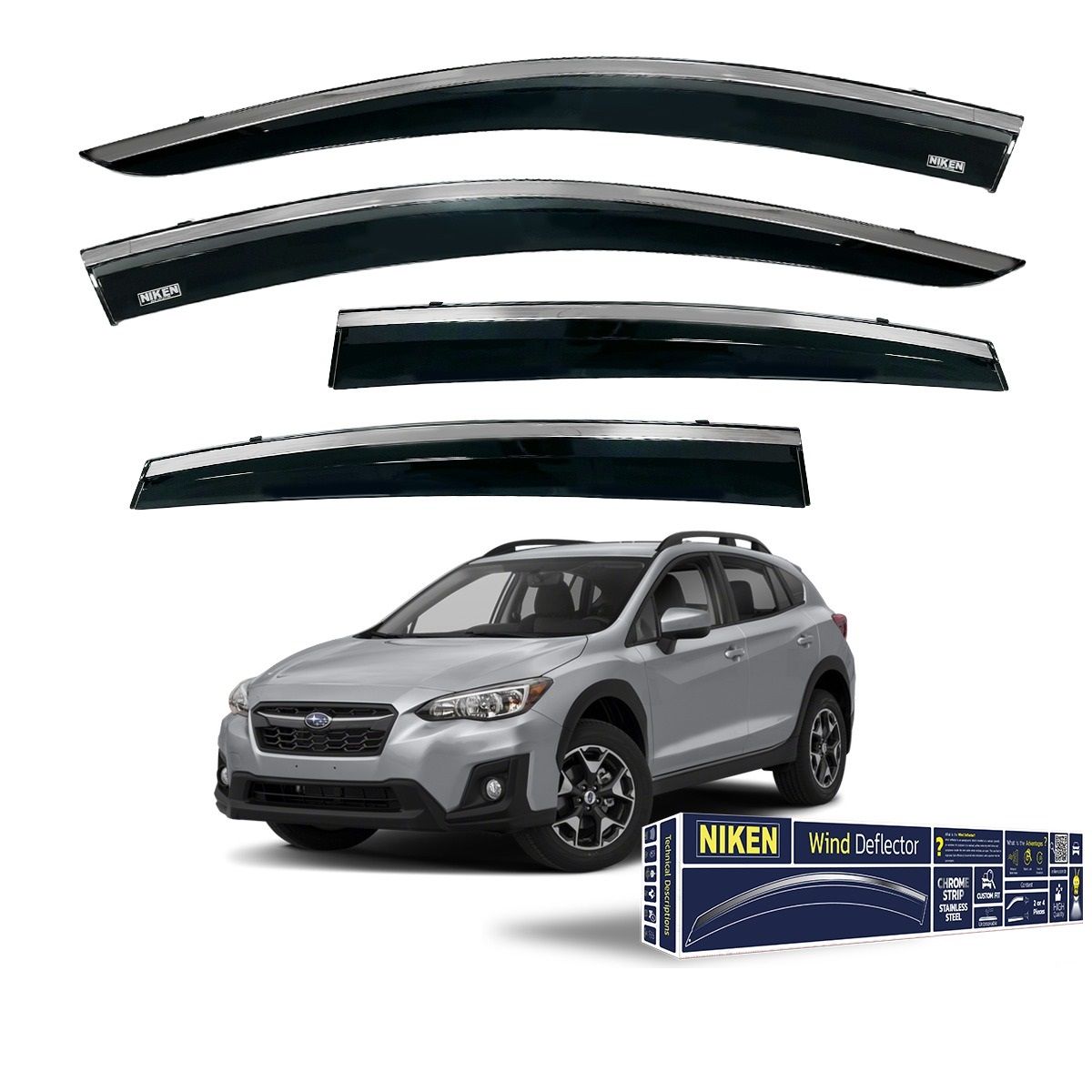 Subaru xv cam rüzgarlığı kromlu niken 2018+
