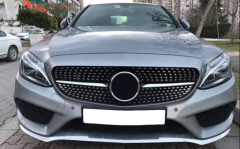 Mercedes w205 diamond ön panjur ızgara 2014 / 2018 gri
