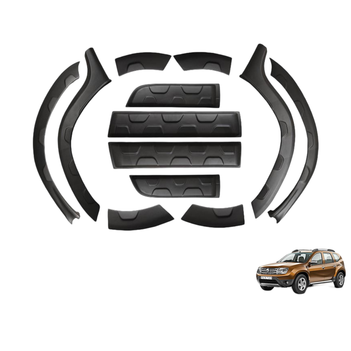 Dacia duster dodik ve kapı koruma çamurluk kaplama plastik 2010 / 2017