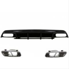 Mercedes w176 a45 difüzör ve egzoz ucu seti krom 2012 / 2015