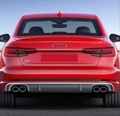 Audi a4 s4 difüzör ve egzoz ucu seti 2016 / 2019