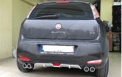 Fiat punto arka tampon difüzörü gri 4 çıkış plastik