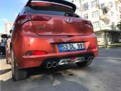 Hyundai i20 difüzör arka tampon dört çıkış egzoz 2018+