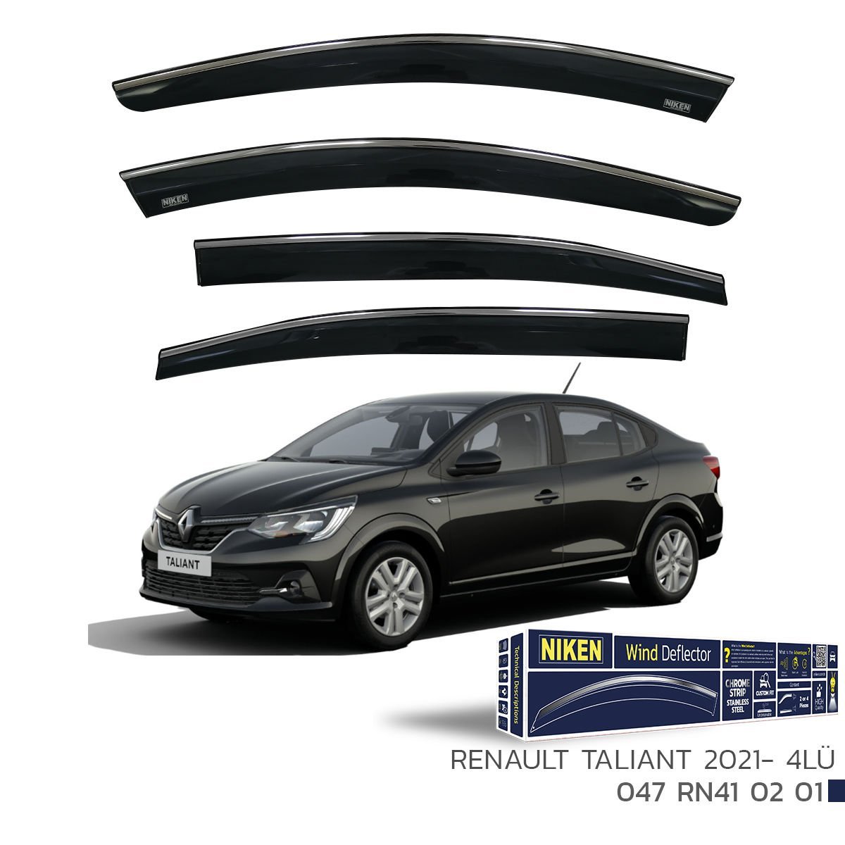 Renault taliant cam rüzgarlığı kromlu 2021+  niken