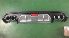 Honda civic fc5 uyumlu arka tampon difüzörü 4 çıkış egzoz