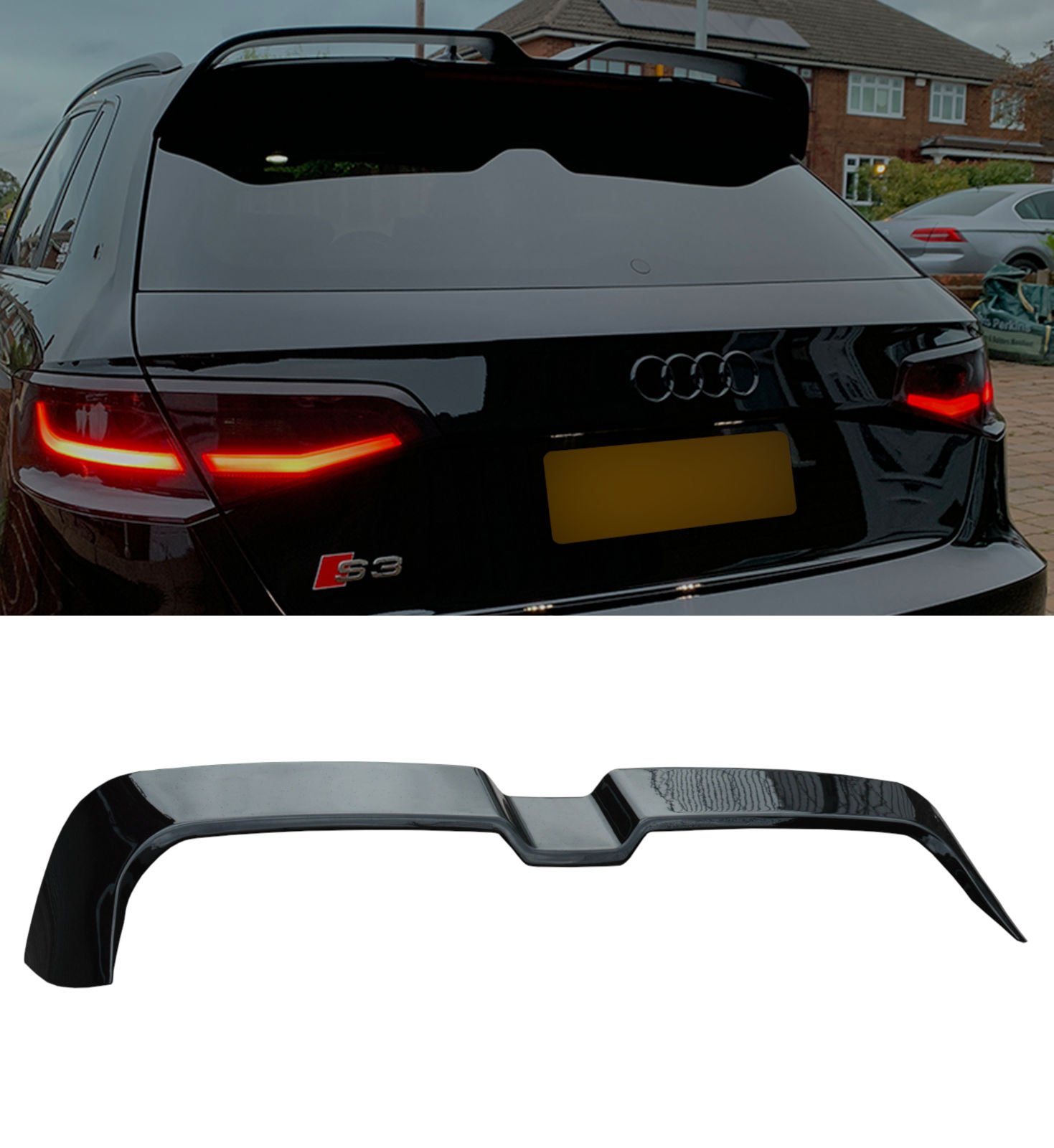 Audi a3 8v bagaj üstü spoiler pianoblack boyalı oettinger 2013 / 2020