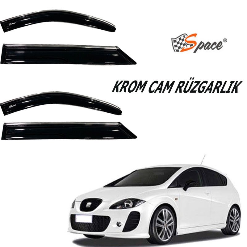 Seat Leon Krom cam rüzgarlığı 1.2mm  2004-2010 4'lü / CARU451