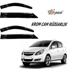 Opel Corsa C Krom cam rüzgarlığı 1.2mm  4'lü / CARU452