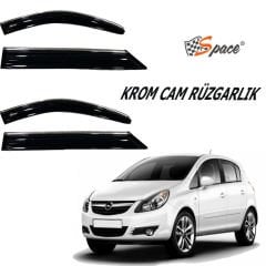 Opel Corsa C Krom cam rüzgarlığı 1.2mm  4'lü / CARU452