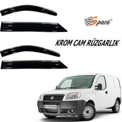 Fiat doblo 1 cam rüzgarlığı kromlu 2'li / CARU464