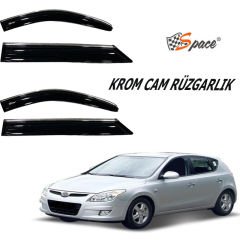 Hyundai I30 Krom cam rüzgarlığı 1.2mm  2009 4'lü / CARU433