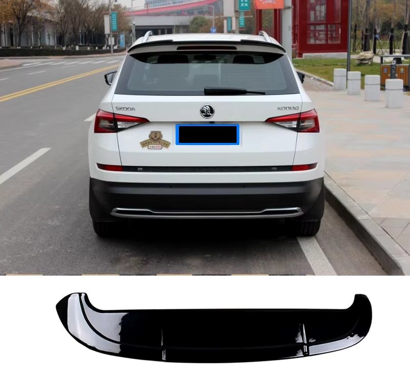 Skoda kodiaq bagaj üstü spoiler pianoblack boyalı