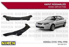 Honda civic uyumlu kaput rüzgarlığı koruyucu 1996/ 1998