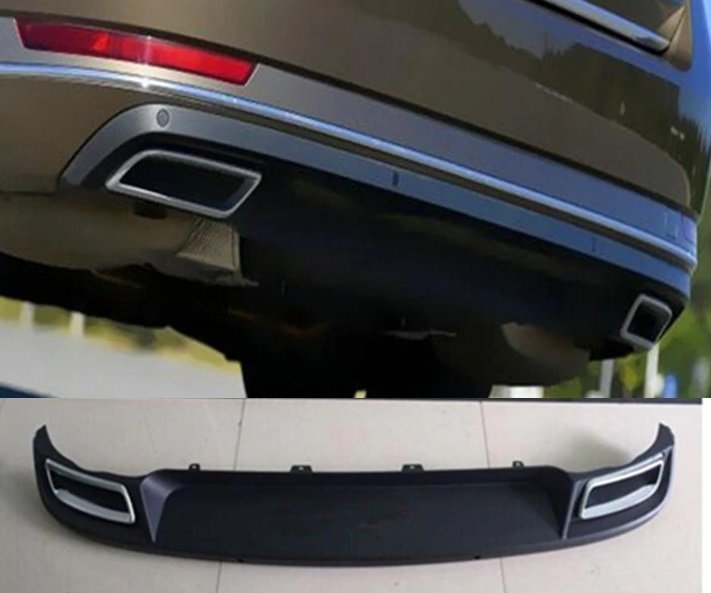 Skoda süper b arka tampon difüzörü mat siyah 2015+
