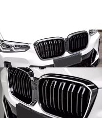 Bmw x3 g01 lci mx3 ön böbrek panjur ızgara ledli 2022+