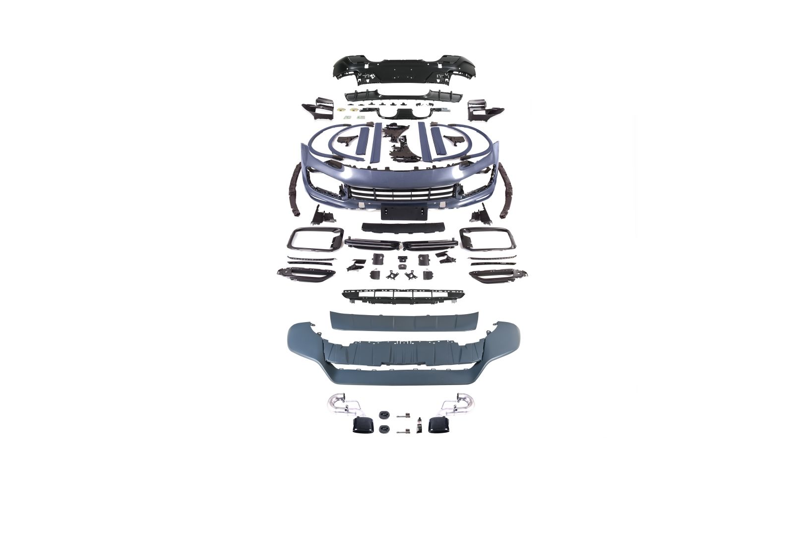 Porche cayenne coupe gt turbo body kit tampon seti 2018 / 2022