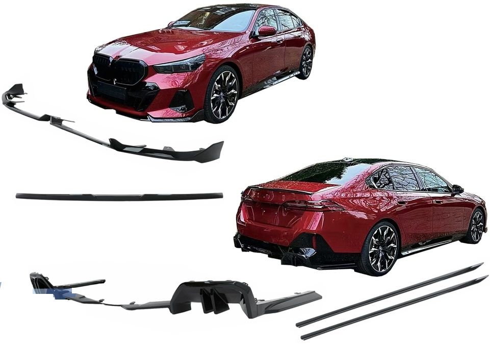 Bmw G60 aero body kit tampon ekleri seti pianoblack 2024+