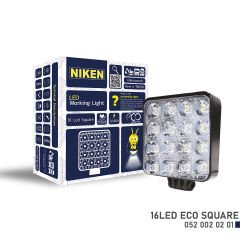 Çalışma lambası ledli kare 22-27w 16 ledli niken eco