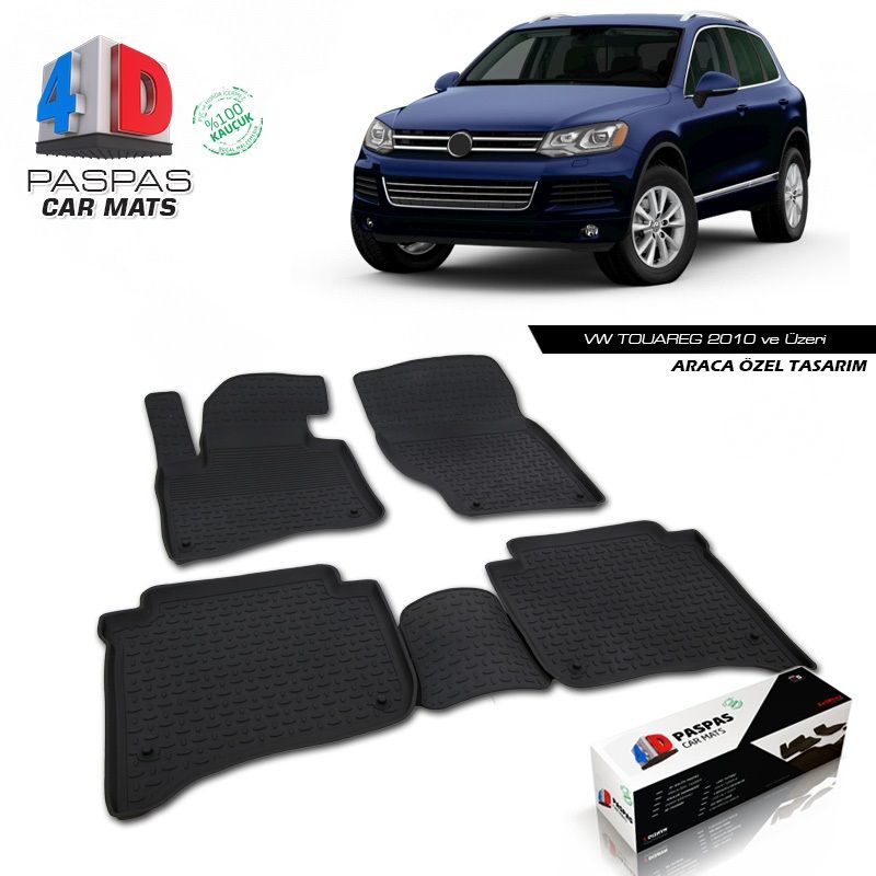 Vw touareg 4d havuzlu paspas kauçuk 2010+