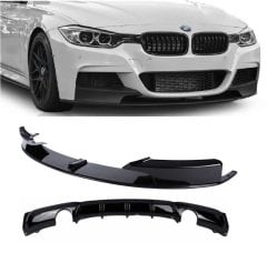 Bmw F30 ön tampon lip ve arka difüzör set piano black m-performance