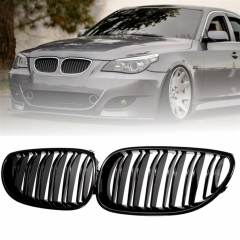 Bmw e60 m5 ön böbrek panjur piano black  2003 - 2009 çift tırnak