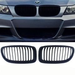 Bmw e90 lci m3 ön böbrek panjur piano black 2009 - 2012 çift tırnak