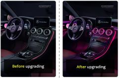 Mercedes w205 airwent havalandırma menfez seti ledli ambiyans 2013 / 2019 3 renk ön arka