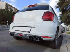 Vw polo 6r arka tampon difüzörü 4 çıkış 2009+