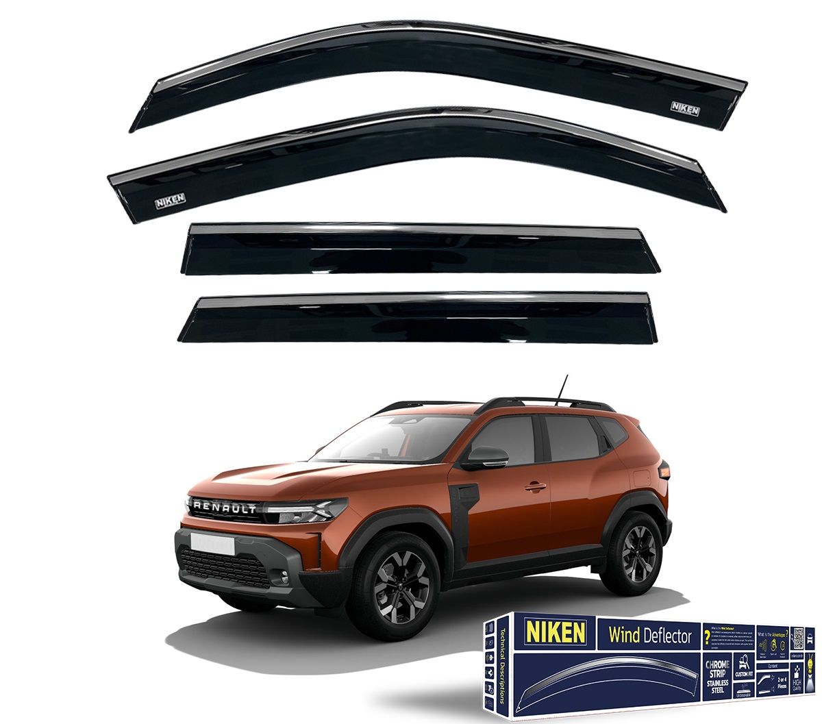 Dacia duster cam rüzgarlığı kromlu 2024+ niken