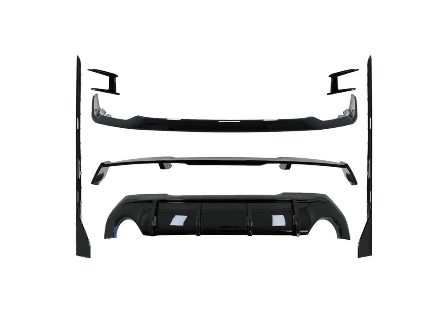 Bmw f40 m tech aerokit body kit seti siyah 2019+ 1 serisi