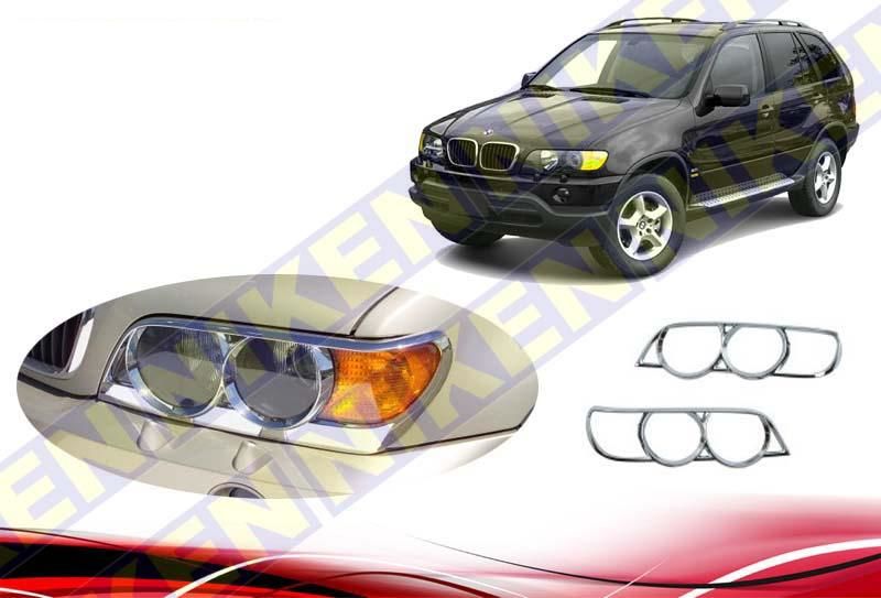 Bmw x5 e53 far çerçevesi krom 2000/ 2003 abs krom
