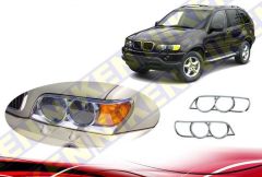 Bmw x5 e53 far çerçevesi krom 2000/ 2003 abs krom