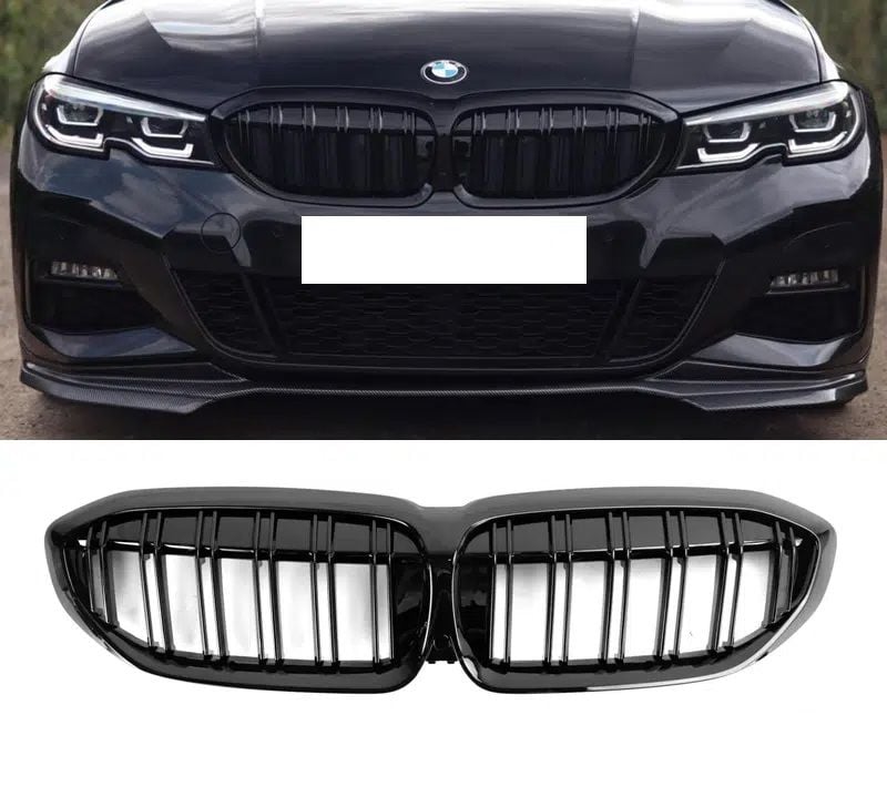 Bmw g20 ön panjur ızgara böbrek m3 piano black çift tırnak 2019+