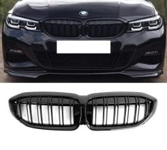 Bmw g20 ön panjur ızgara böbrek m3 piano black çift tırnak 2019+
